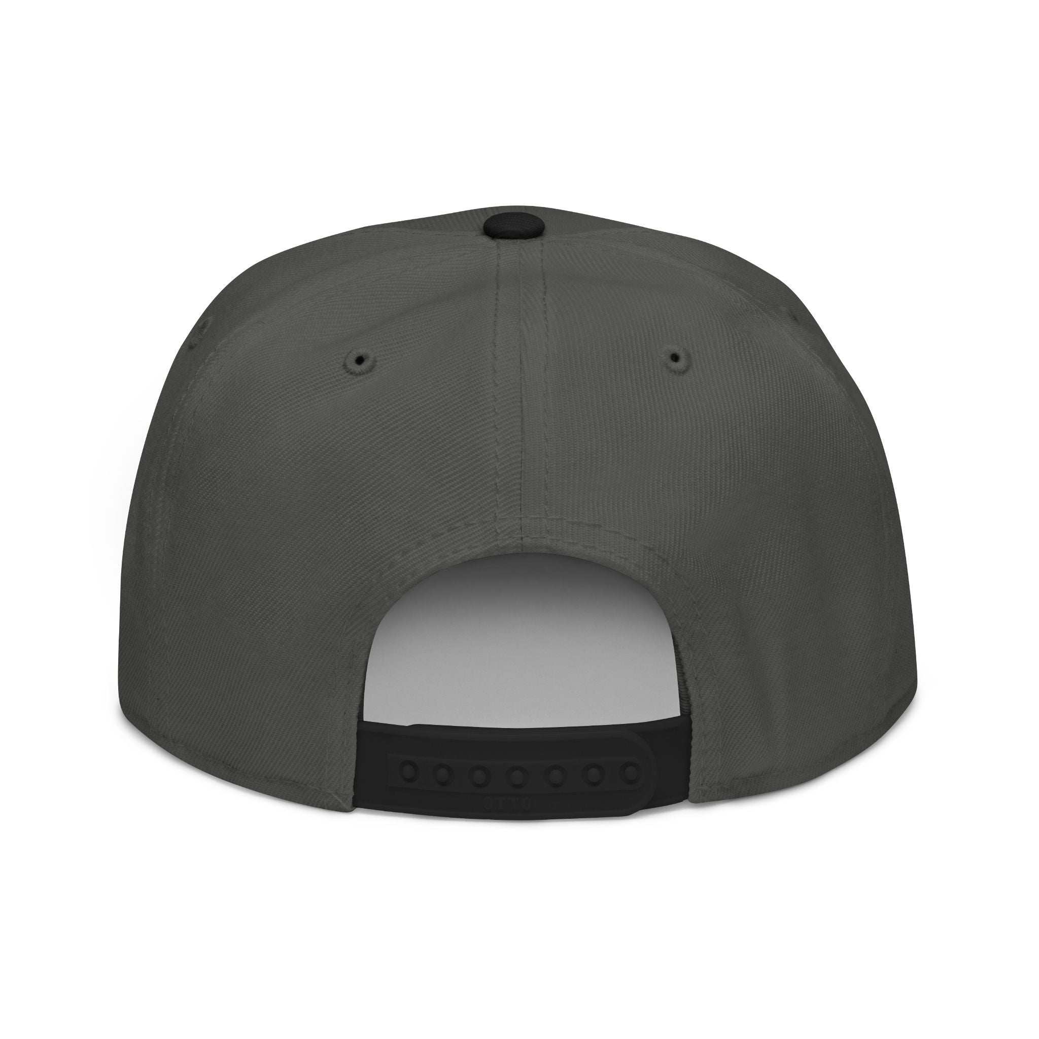 The Living Seed Co. Original Snapback in charcoal gray — back view showing snapback closure, Otto Cap flat bill