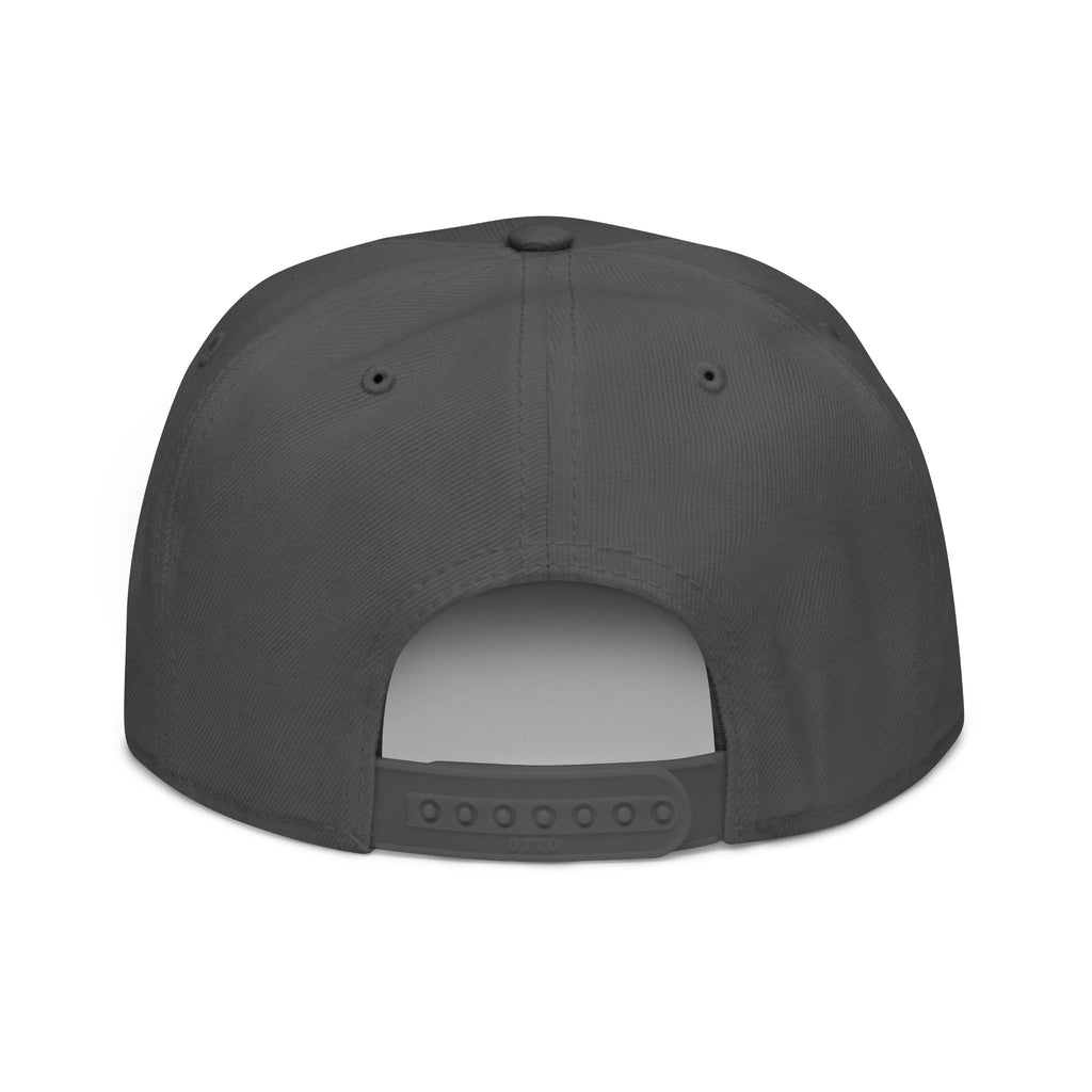 The Living Seed Co. Original Snapback in gray and black — back view showing snapback closure, Otto Cap flat bill